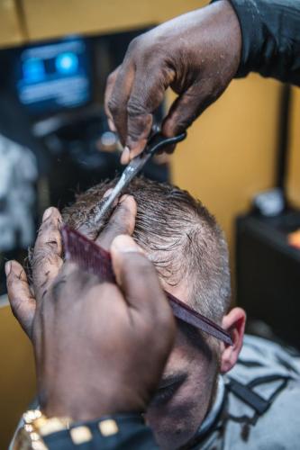 Men's Scissor Hair Cut Service by New Element Barber